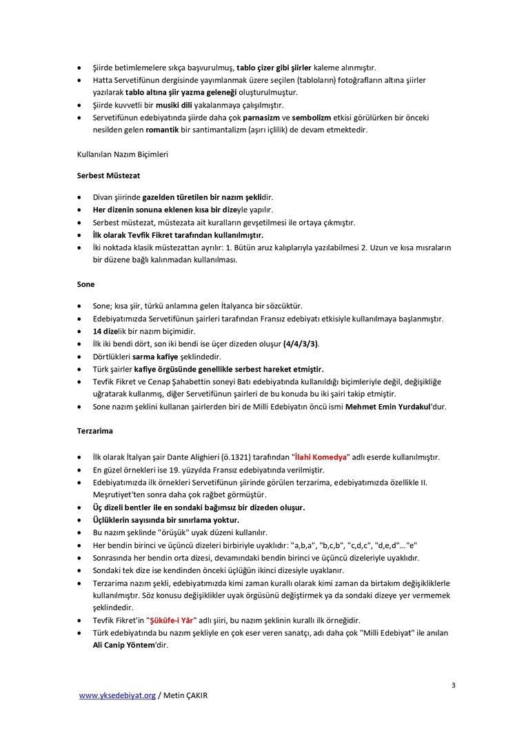 Servetifünun Edebiyatı