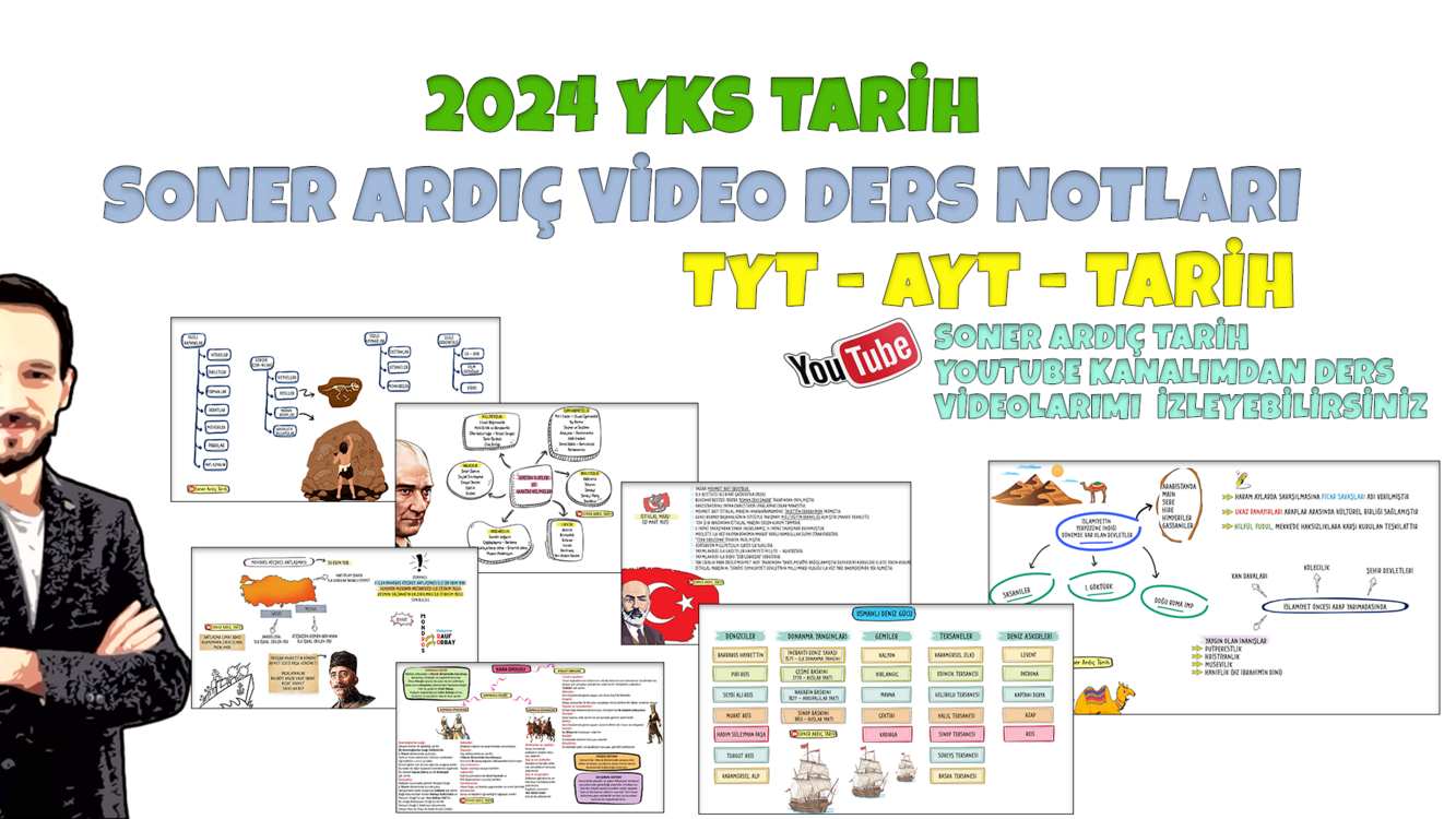 2024 NOTLARI - 30 GÜNDE TYT AYT TARİH (Kitap olarak gelmez mail ya da watsaptan gönderilir)