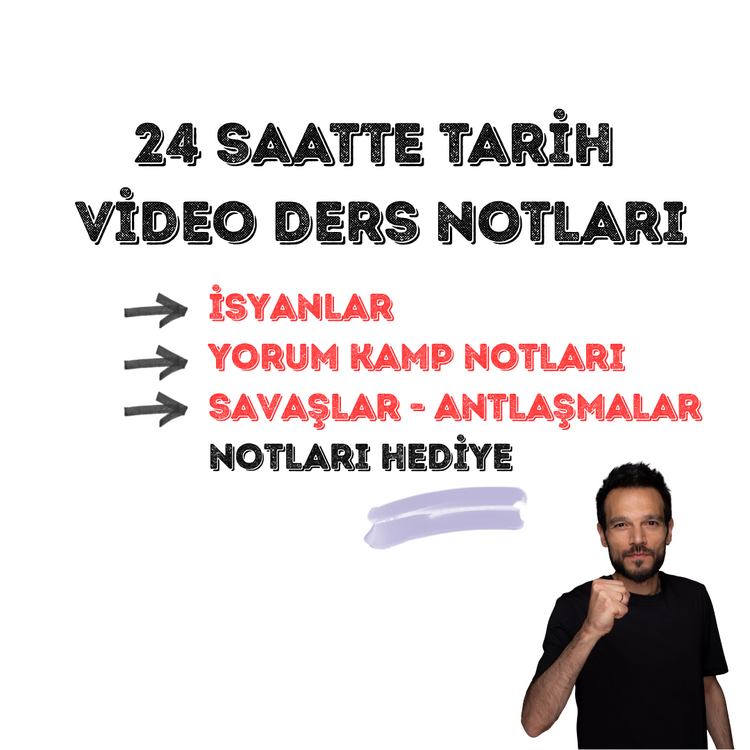 2025 TYT AYT TARİH VİDEO DERS NOTLARI KİTAP OLARAK GELMEZ! (mail ya da watsaptan gönderilir)