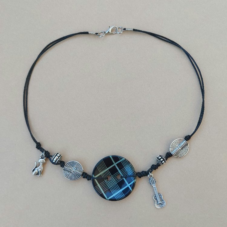 Plaid Print Kolye