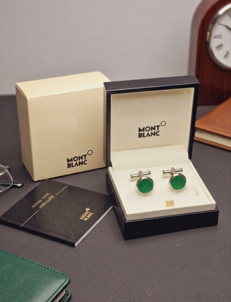 Mont blanc Yeşil Kol düğmesi Full Set 