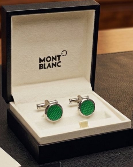 Mont blanc Yeşil Kol düğmesi Full Set 