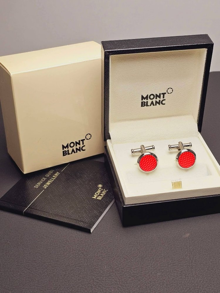 Mont blanc Kırmızı Kol düğmesi Full Set 