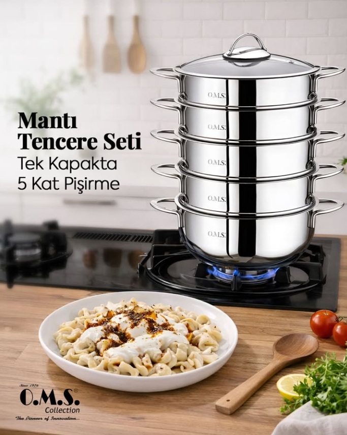 OMS Mantı Tenceresi 26x10 cm 5,0 litre