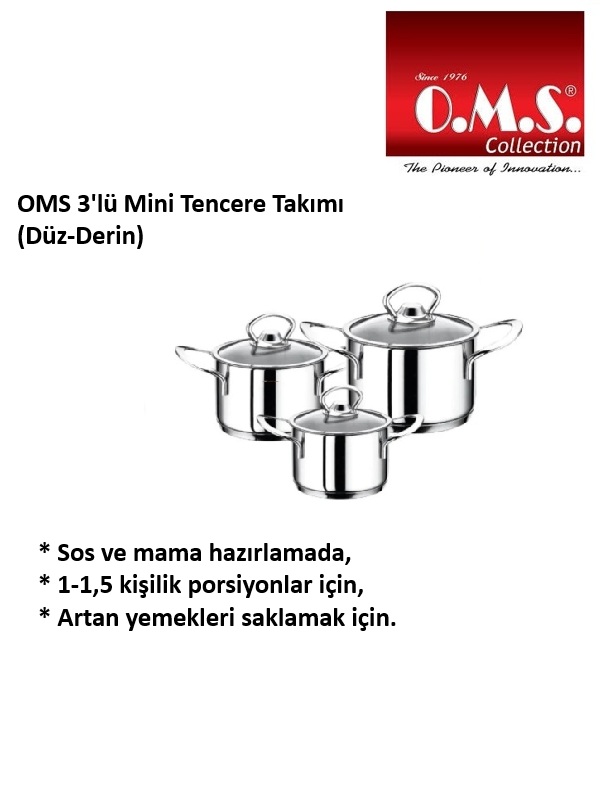 OMS Mini Tencere 12x8 cm (0,9 litre)