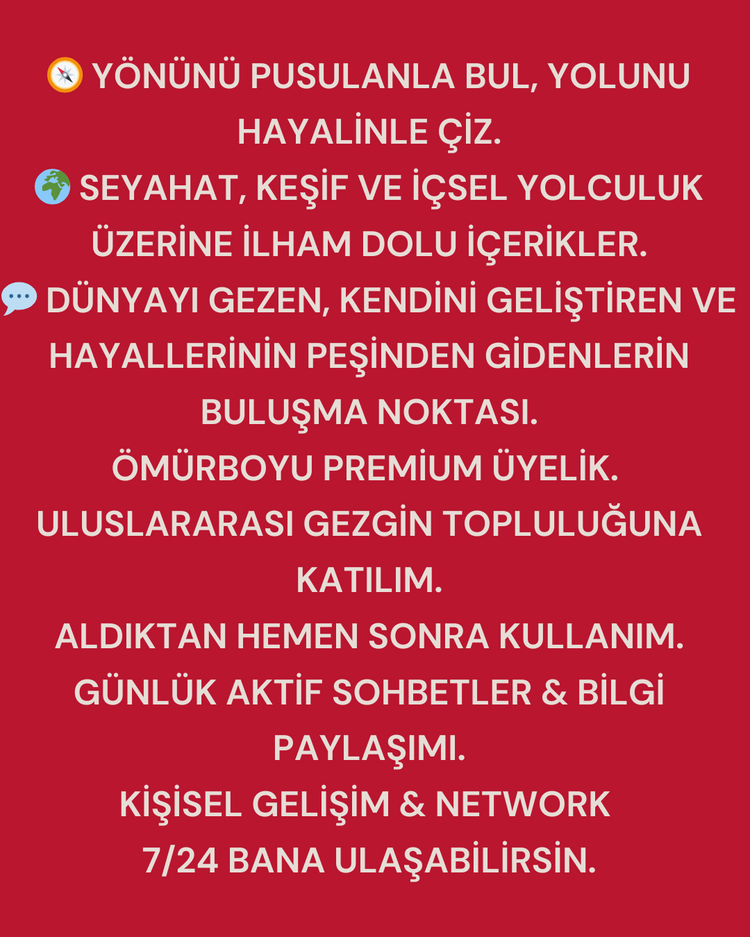 Pusula ve Hayal Ömür Boyu Üyeliği