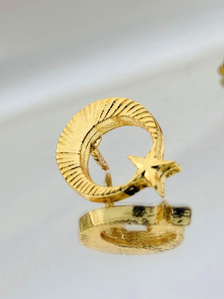 Ay Yıldız Gold Kaplama Yaka Rozeti