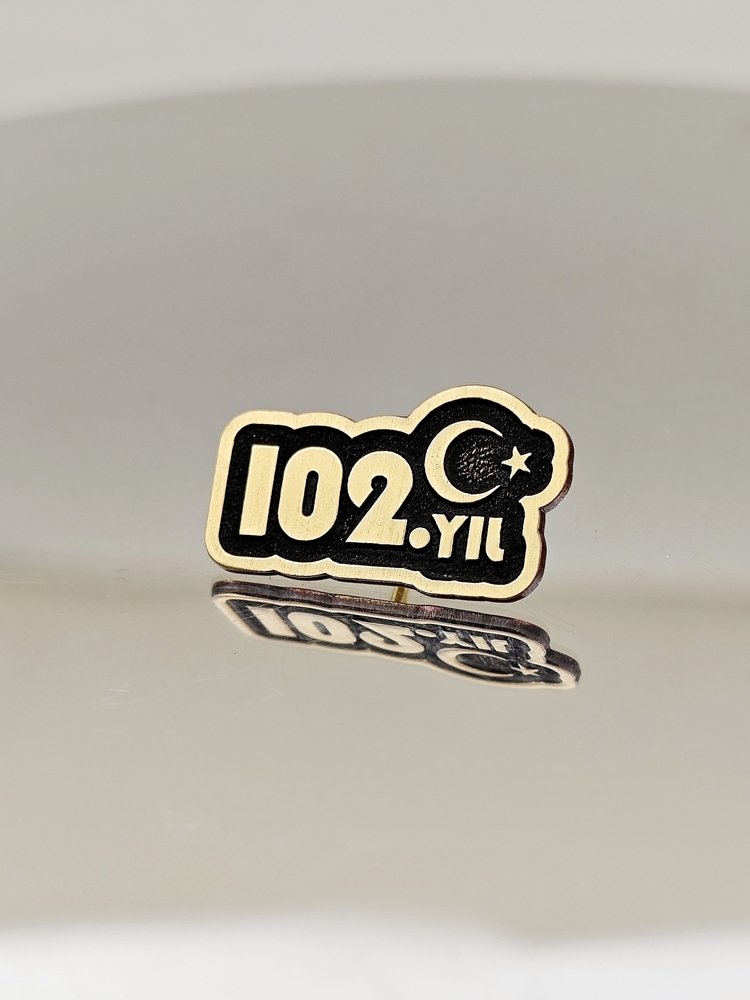 Cumhuriyet’in 102. Yılına Özel Ay Yıldız Rozeti | Yörük Tasarım El İşçiliği Metal Pin