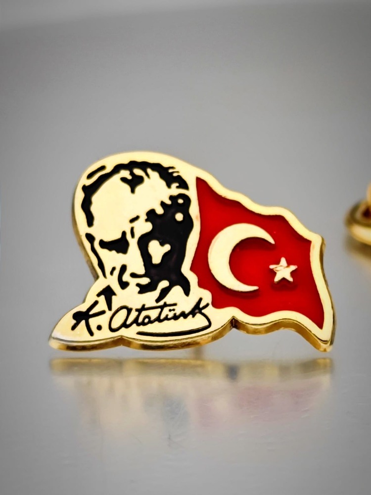 4 Lü Yaka Rozeti Gold Set