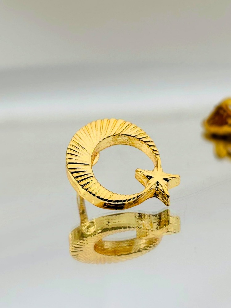 Ay Yıldız Gold Kaplama Yaka Rozeti