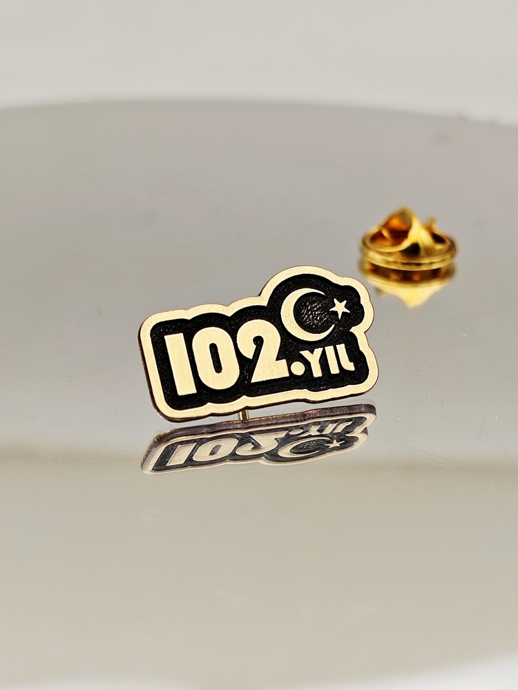 Cumhuriyet’in 102. Yılına Özel Ay Yıldız Rozeti | Yörük Tasarım El İşçiliği Metal Pin