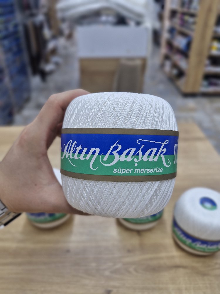 Altın Başak Süper Merserize 4 Adet Dantel İpliği - 70 No Krem (100 gr)