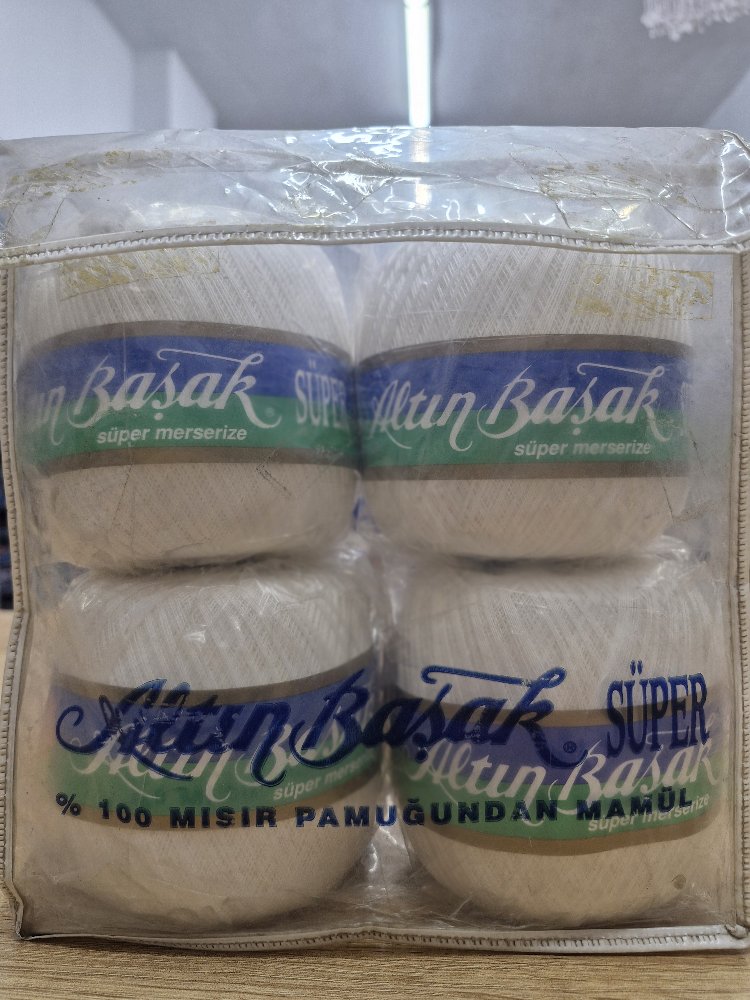 Altın Başak Süper Merserize 4 Adet Dantel İpliği - 70 No Krem (100 gr)