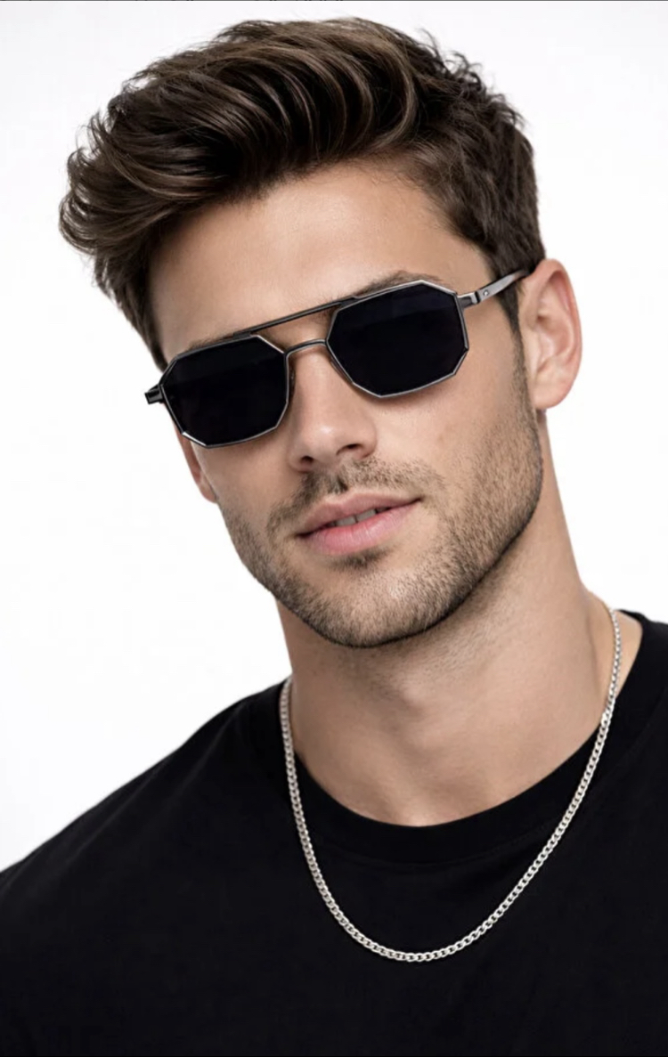Metal çerçeve unisex güneş gözlüğü