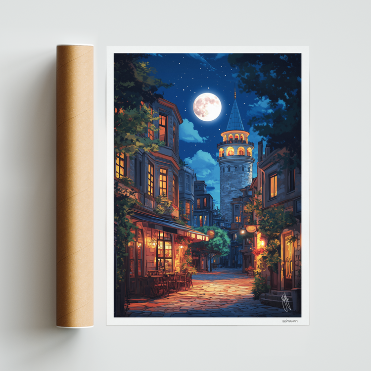 GALATA GECE (Hahnemühle FineArt, 50x70 cm Islak İmzalı)