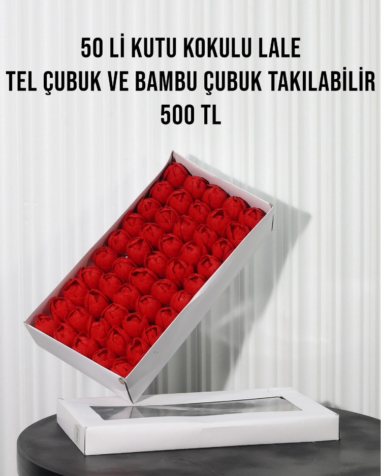ISLAK DOKULU KOKULU YAPAY LALELER