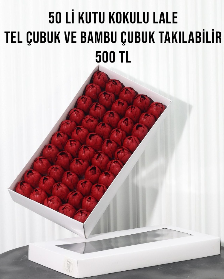 ISLAK DOKULU KOKULU YAPAY LALELER