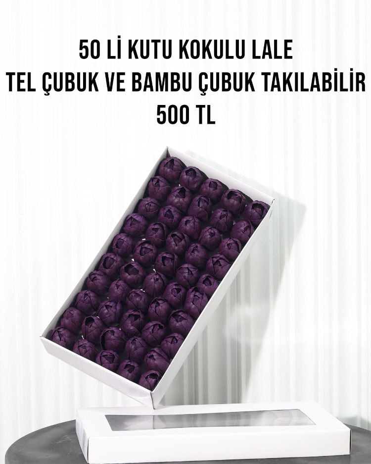 ISLAK DOKULU KOKULU YAPAY LALELER