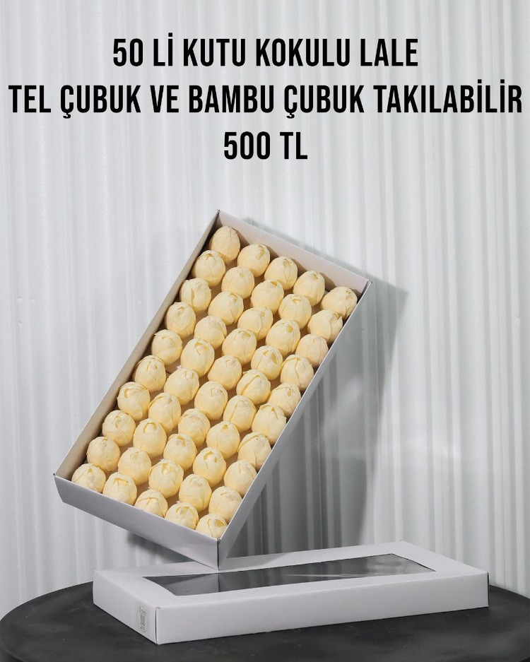 ISLAK DOKULU KOKULU YAPAY LALELER