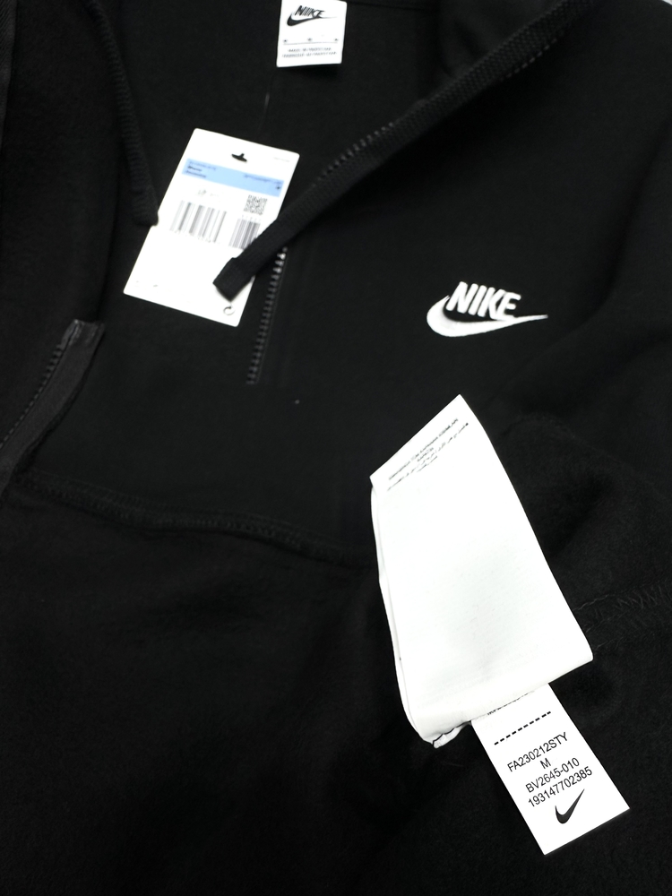 Nike Sportswear Club Full-Zip Hoodie Sweatshirt [BV2648-010]