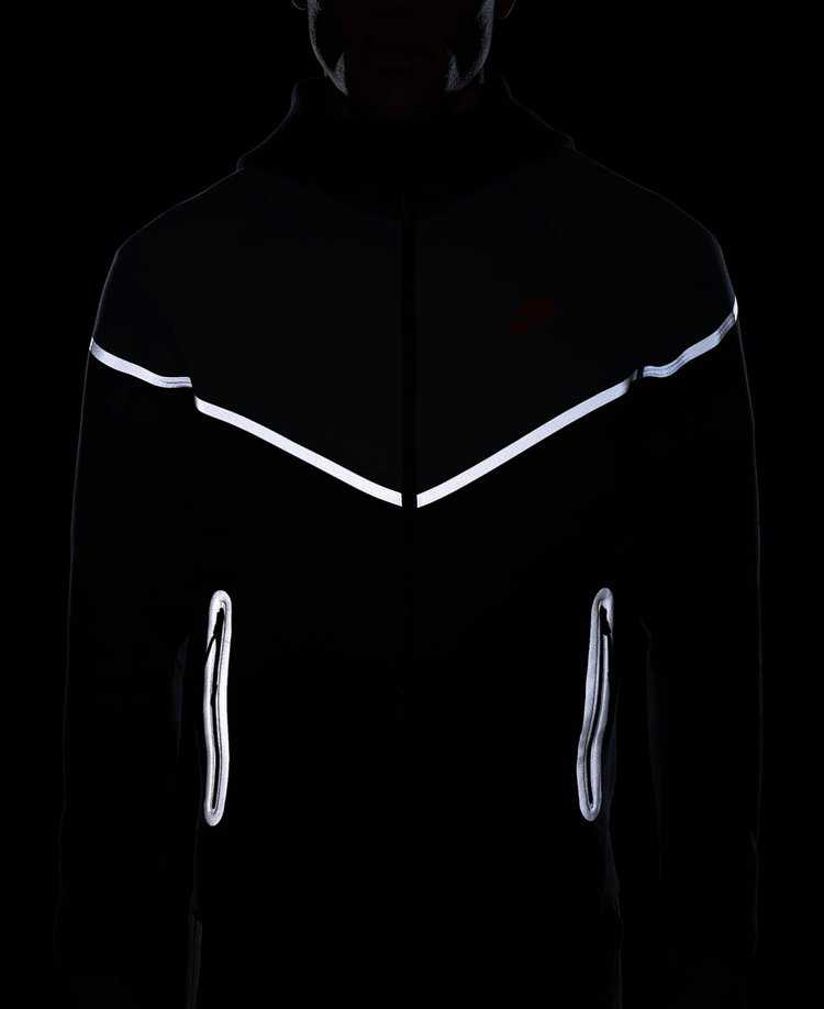 Nike Tech Fleece Reflective Essentials+ Hoodie - Anthracite/Safety/Orange