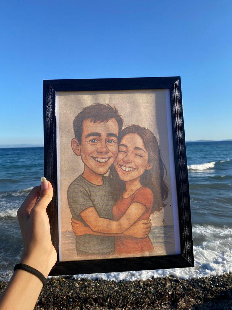 Koca kafalı karikatür çizim