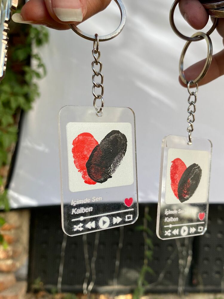 Sevgili Parmak İzi Anahtarlık