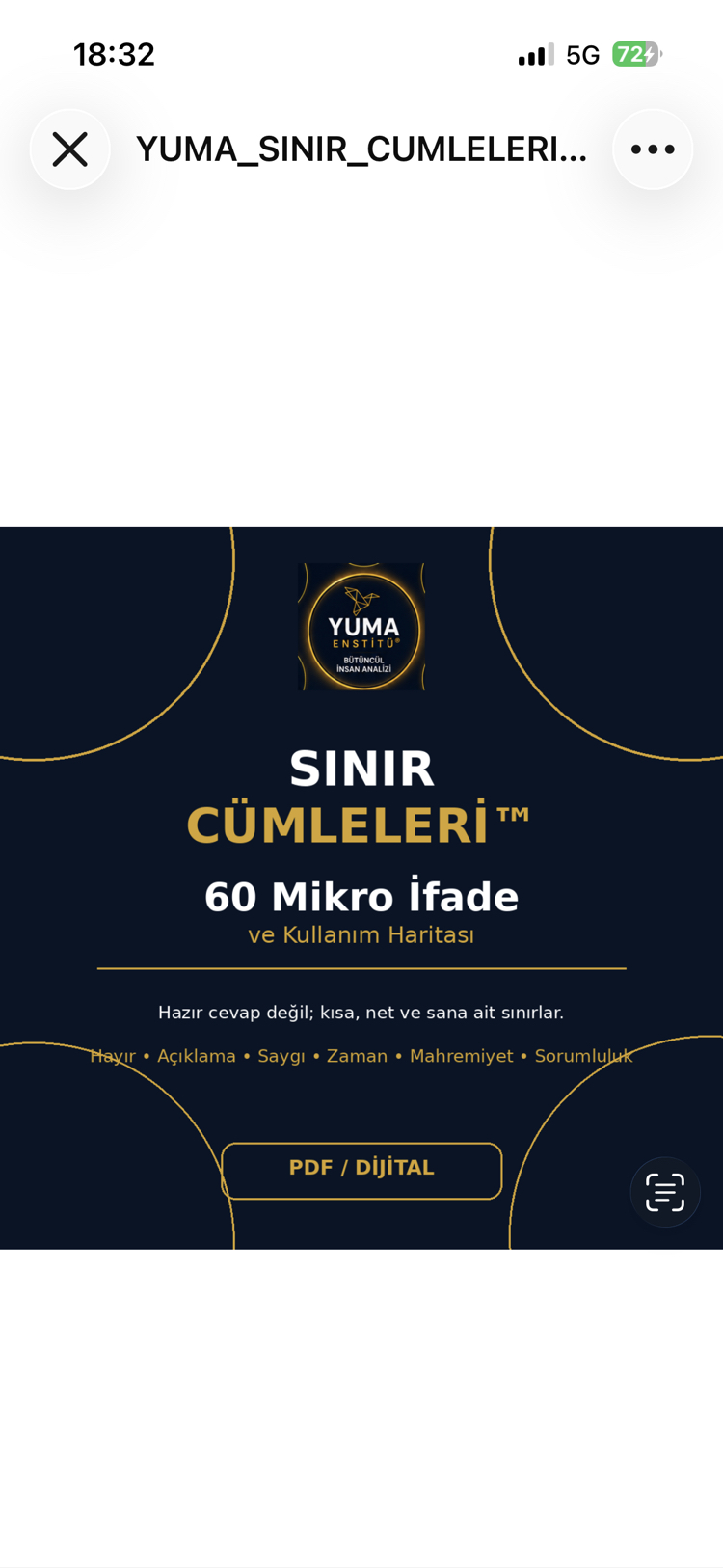 YUMA Sınır Cümleleri™ – 60 Mikro İfade ve Kullanım Haritası.