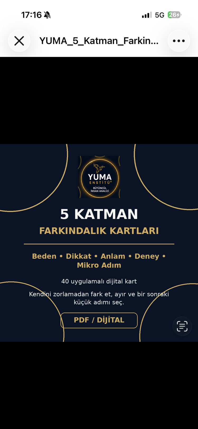     YUMA 5 Katman Farkındalık Kartları™ – 40 Uygulamalı Dijital Kart