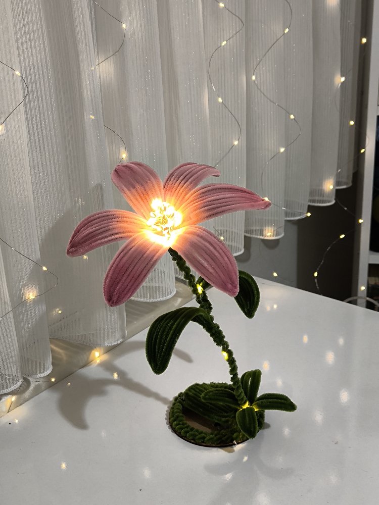 Zambak Gece Lambası Pembe 