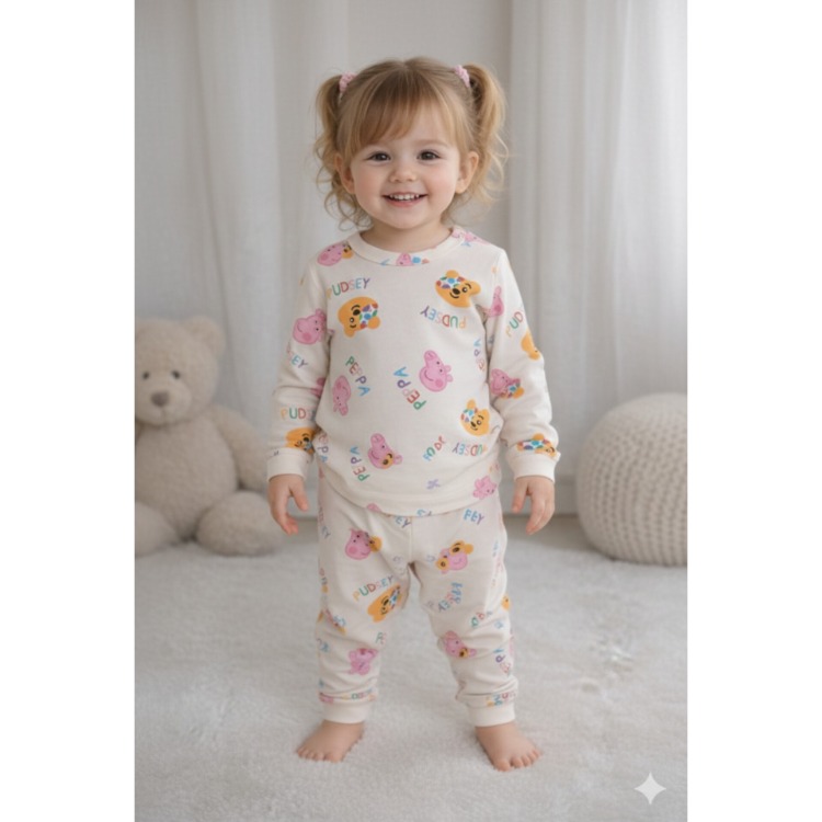 Peppa Pig ve Pudsey Desenli Pijama Takımi