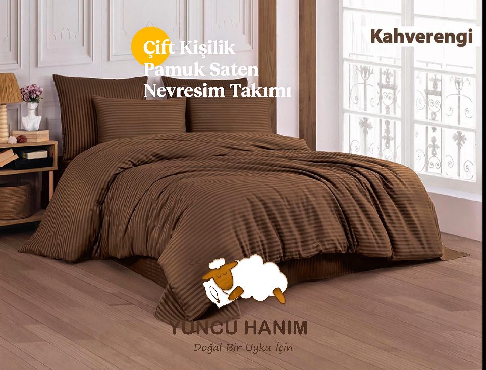 Pamuk Saten Nevresim Takımı Çift Kişilik