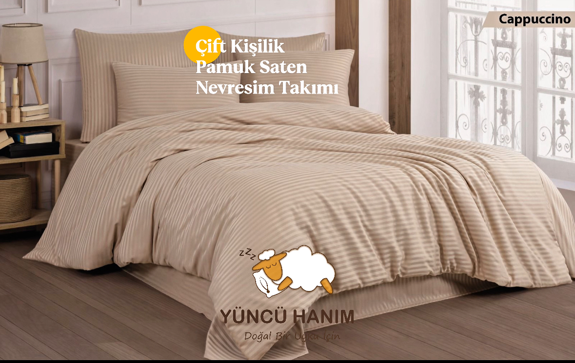 Pamuk Saten Nevresim Takımı Çift Kişilik