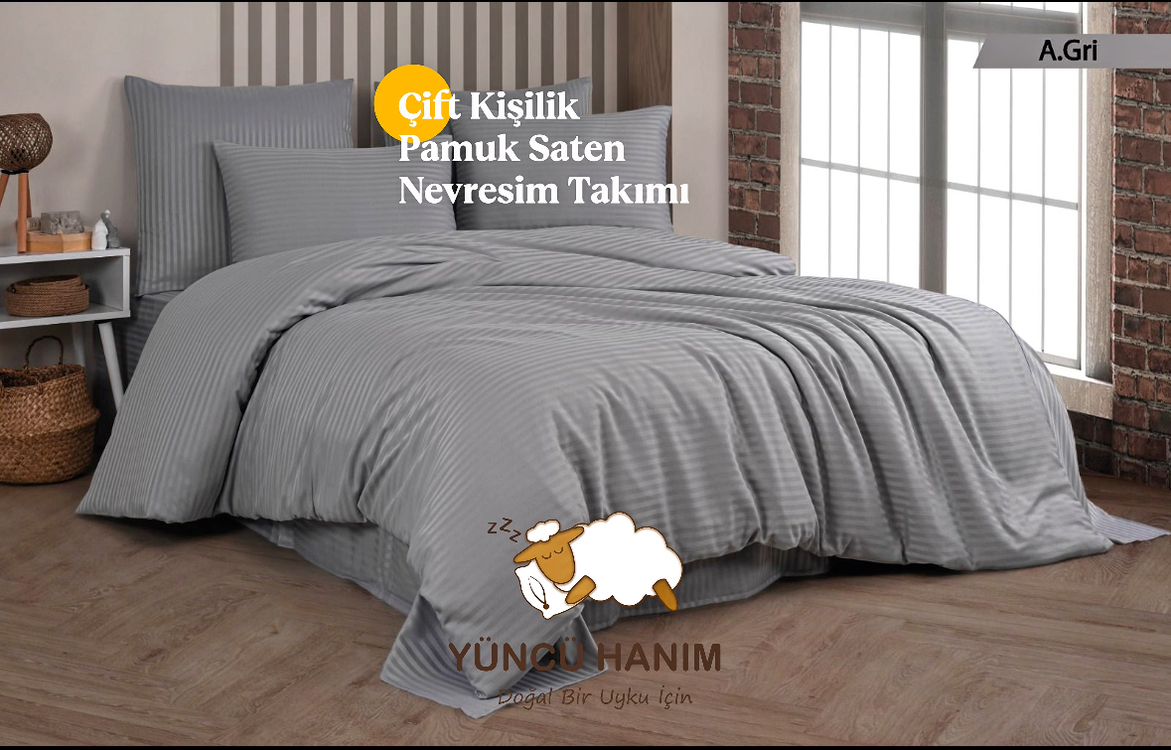 Pamuk Saten Nevresim Takımı Çift Kişilik