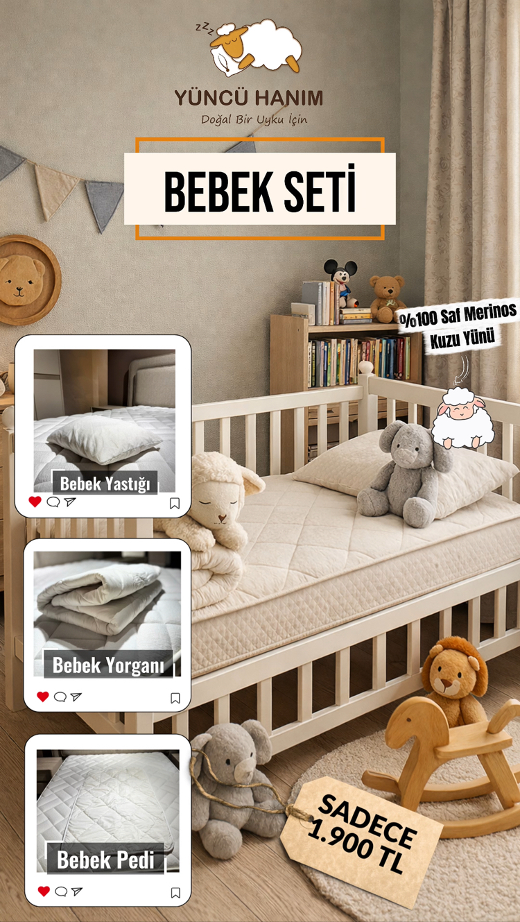 Bebek yorgan,bebek ped,bebek yastık 