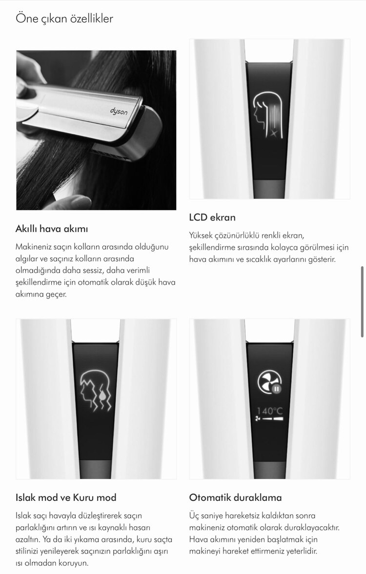 DYSON Airstrait Islak Kuru Saç Düzleştirici / Strawberry Bronze Rengi