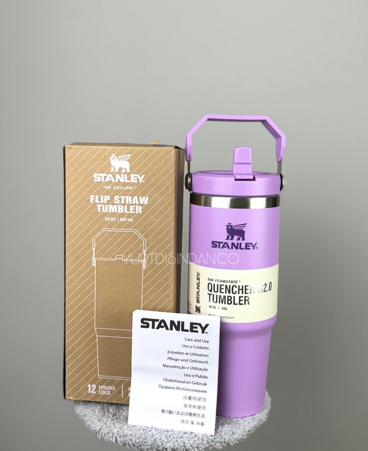 Stanley The Iceflow Flip Straw Tumbler Pipetli Termos / LİLA 30 Oz - 0.88L
