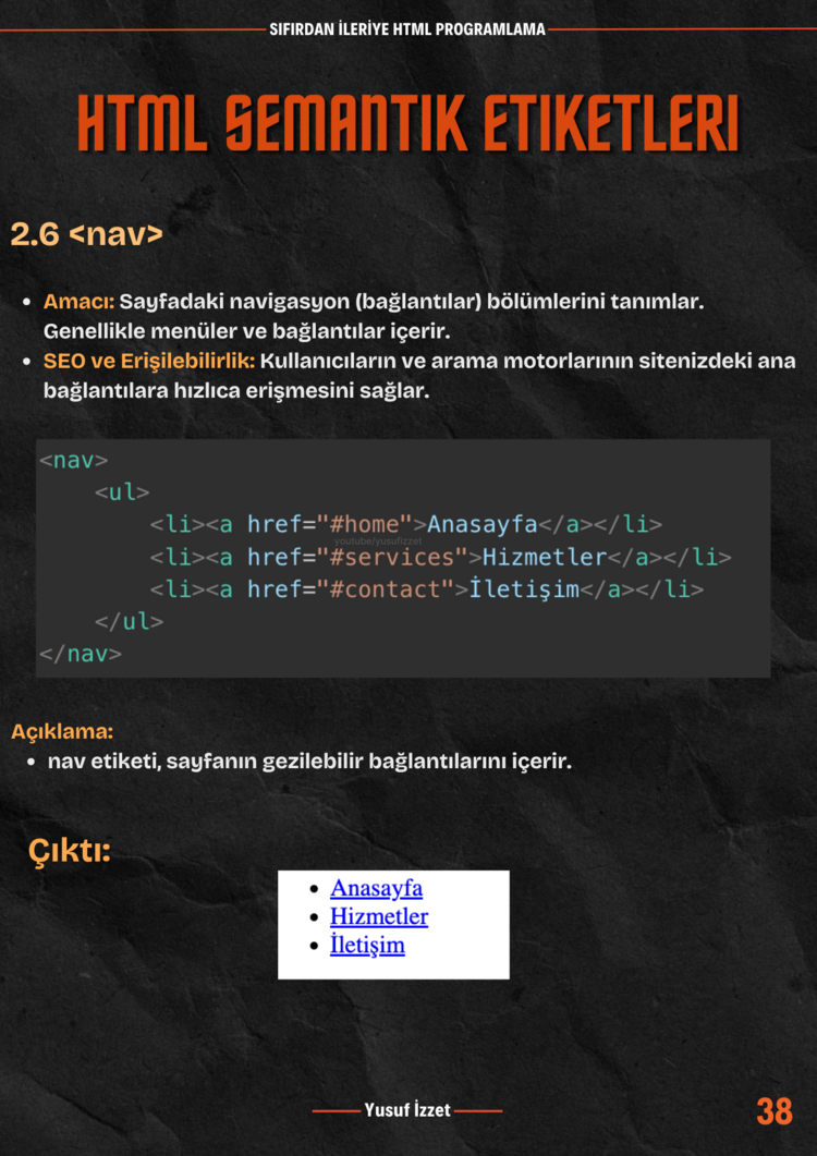 Sıfırdan İleriye Html Programlama