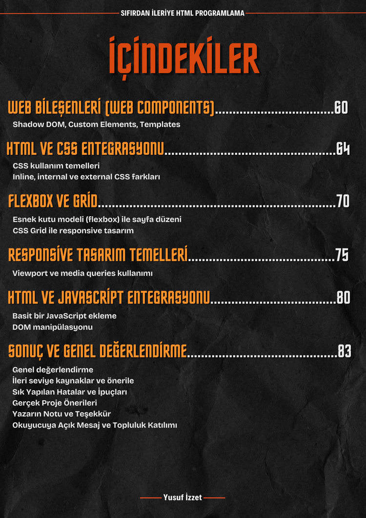 Sıfırdan İleriye Html Programlama