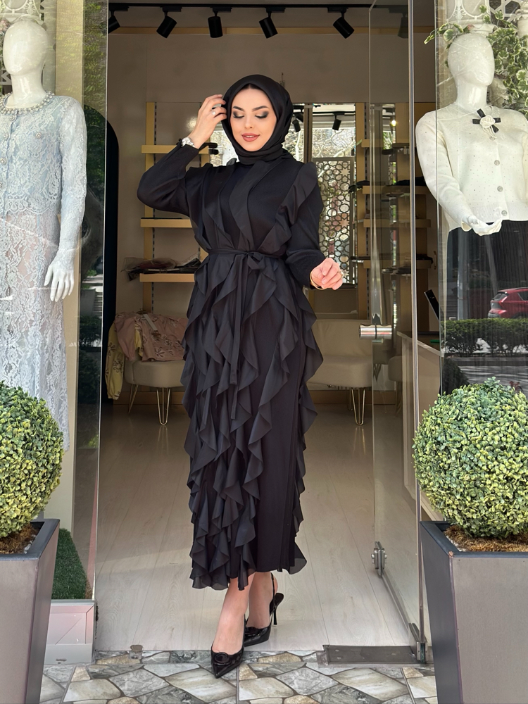 ⚜️İthal Tül Detaylı Elbise ⚜️