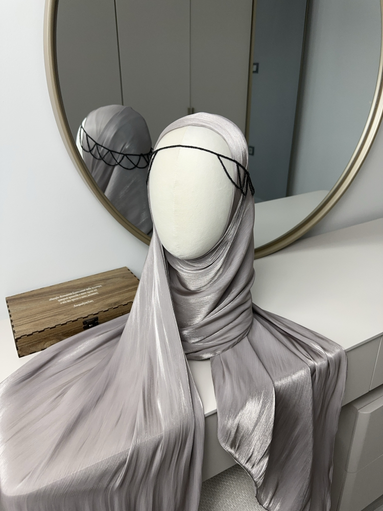 İpek iplikli premium organza şal