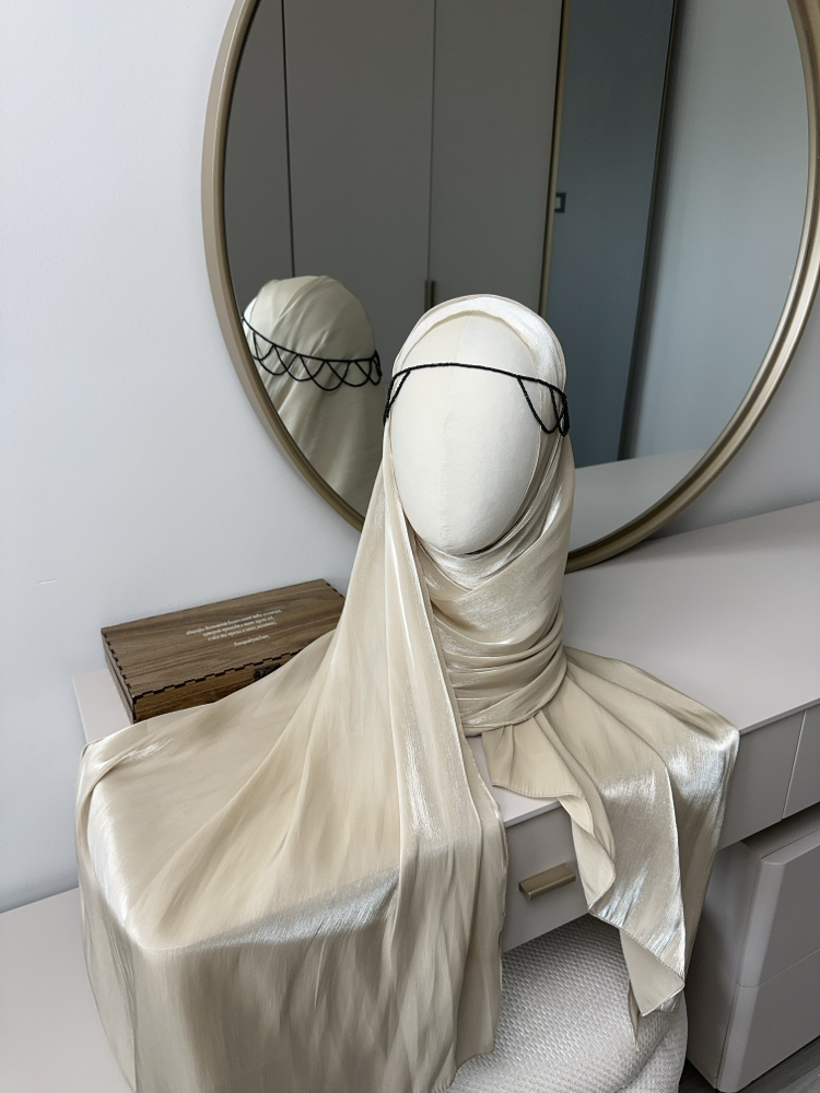 İpek iplikli premium organza şal