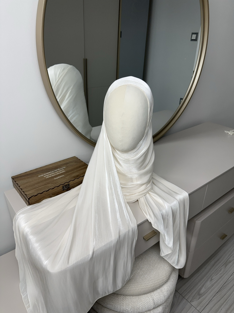 İpek iplikli premium organza şal