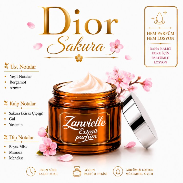 50 ml Dior sakura parfüm losyon 