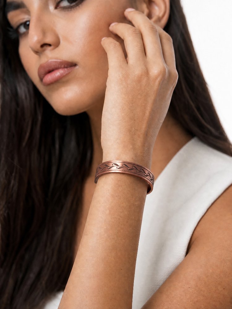 Perge - Kalın Model Bakır Bileklik-ZRN0101