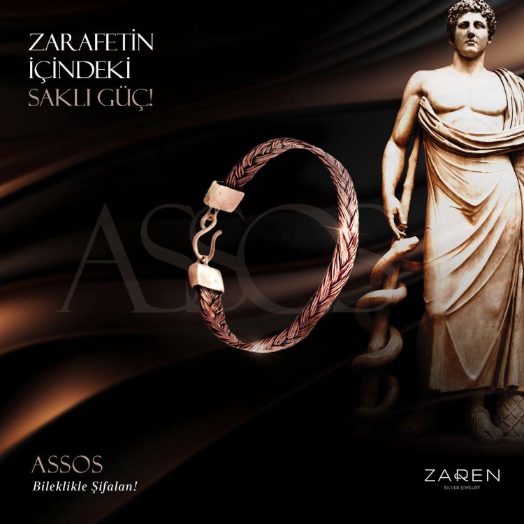 Assos İnce Tel Örgü Bakır Bileklik  ZRN0013 