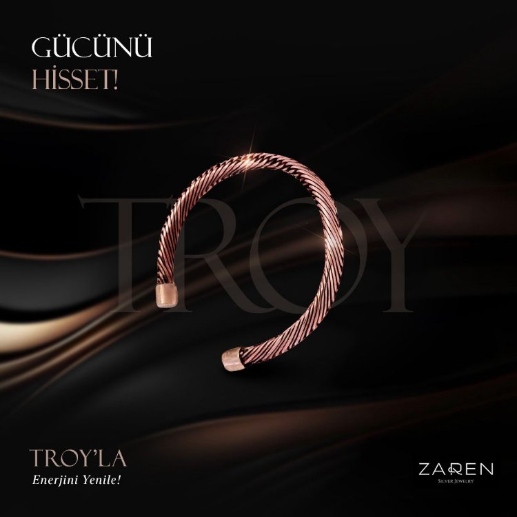 Troy El Örgüsü Bakır Bileklik ZRN0028