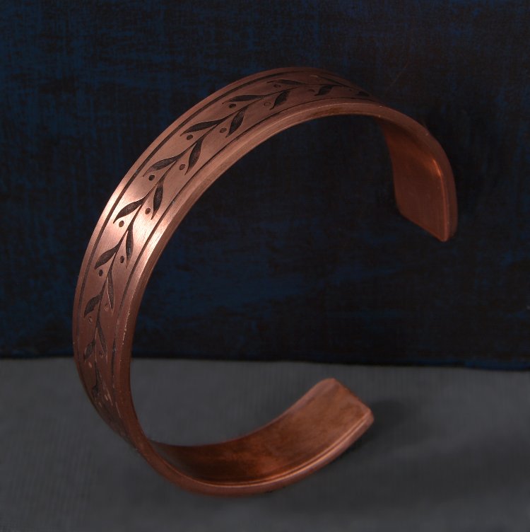 Perge - Kalın Model Bakır Bileklik-ZRN0101