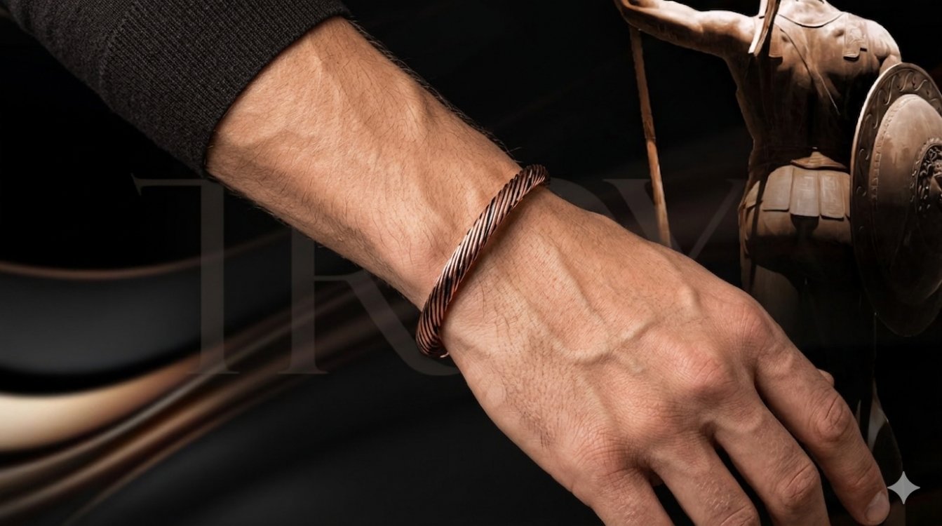 Troy El Örgüsü Bakır Bileklik ZRN0028