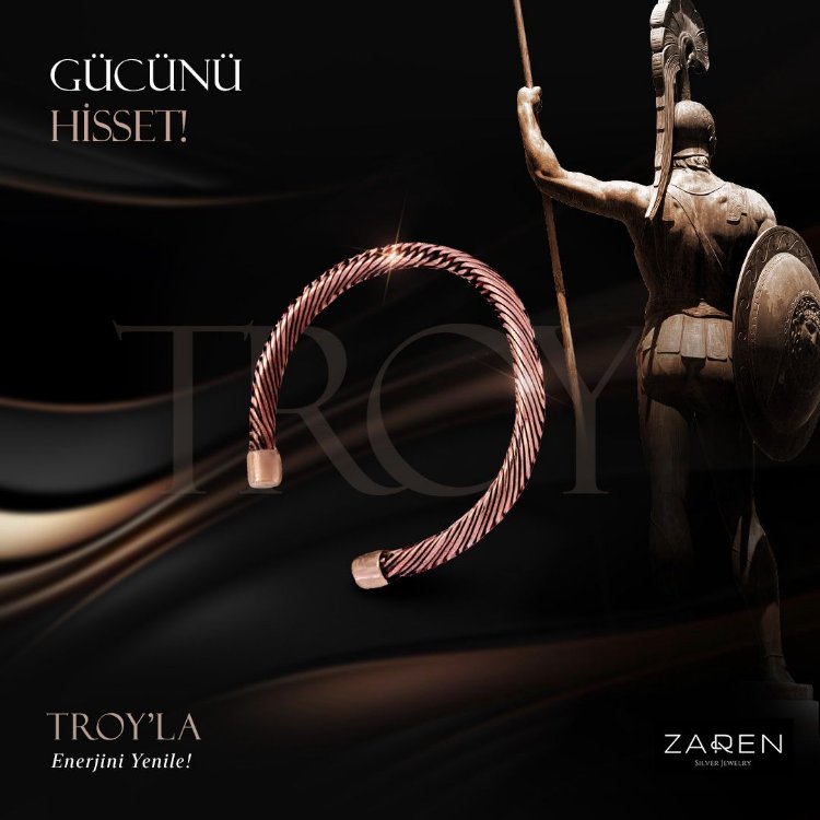 Troy El Örgüsü Bakır Bileklik ZRN0028